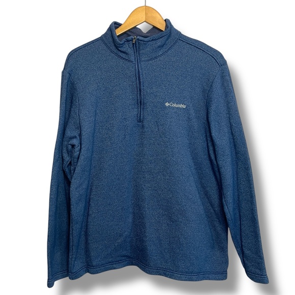 Columbia Men's Sz L Great‎ Hart Mountain III Half Zip Pullover Blue - Picture 3 of 11